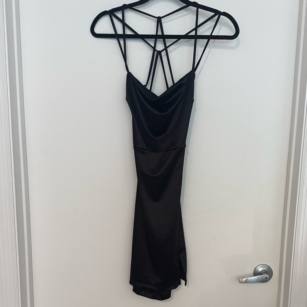 NWOT Sexy Black Strappy Dress
